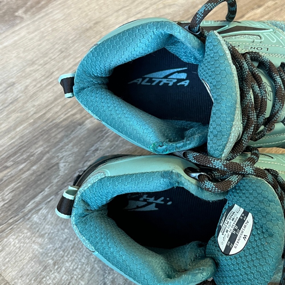 Altra Lone Peak 4 Mid RSM Teal Waterproof Hiking Trail Shoes Womens 8.5 ALW1855N - Picture 6 of 8